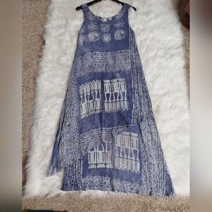 Chantik Sleeveless made in Bali Layered maxi dress Sz Sm‎